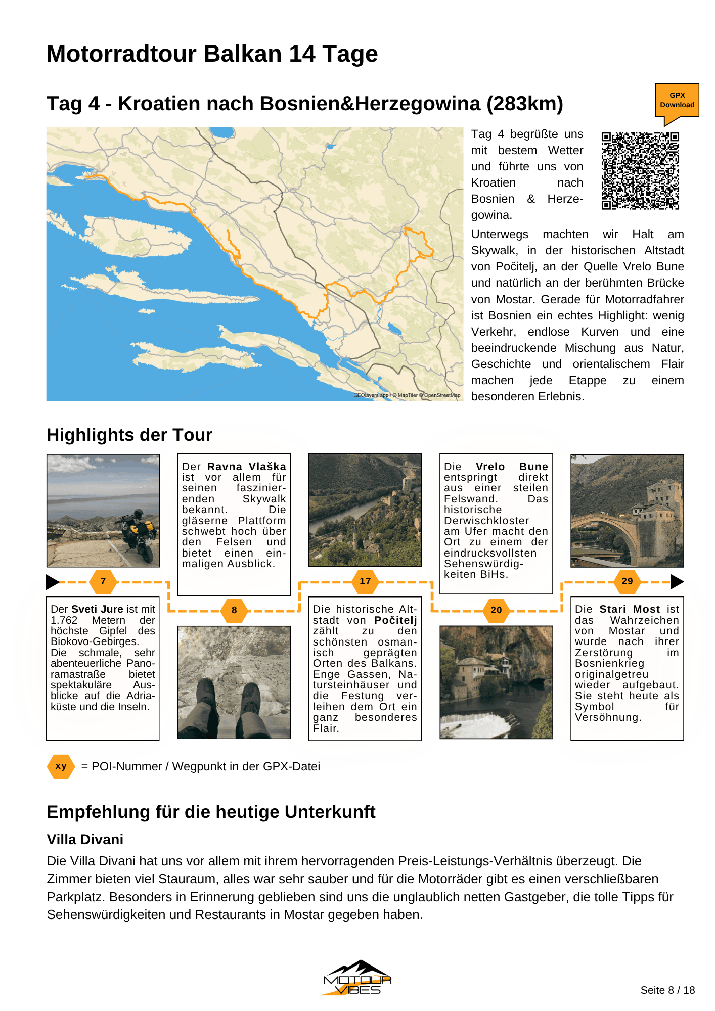 BALKAN: 14 Tage Motorradtour als Guide inkl. GPX Download & Unterkunftsempfehlungen