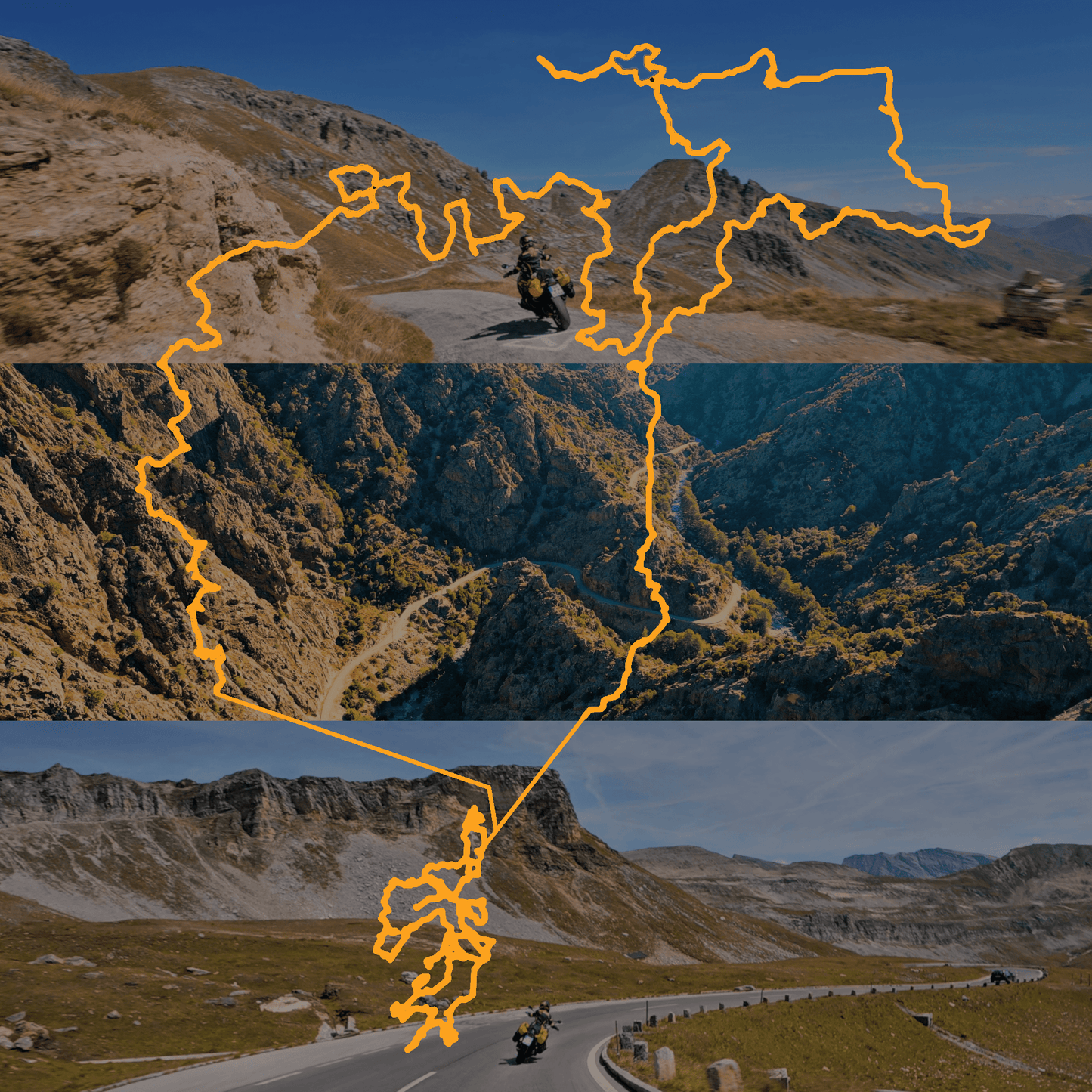 ALPEN-KORISKA-ALPEN: 21 tägige Motorradtour als GPX-Datei Download inkl. Unterkunftsempfehlungen